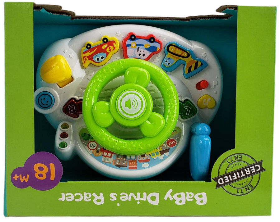 Бебешки Волан със Звуци и Светлина и Сензорни Транспортни Средства 27×21×10 см